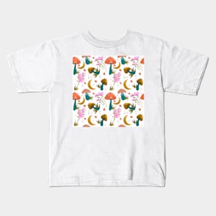 Mushrooms and Flowers Kids T-Shirt